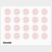 Sticker Rond Aquarelle rose Douce Nouveau Début (Feuille)