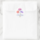 Sticker Rond Aquarelle rose floral (Sac)