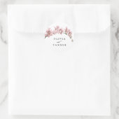 Sticker Rond Aquarelle rose Orchidées Tropical Paradis Mariage (Sac)