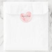 Sticker Rond Aquarelle rose pâle Coeur (Sac)