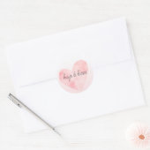 Sticker Rond Aquarelle rose pâle Coeur (Enveloppe)