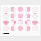 Sticker Rond aquarelle rose pois dotty design (Feuille)