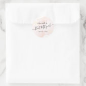 Sticker Rond Aquarelle rose x Bat mitzvah or (Sac)