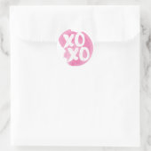 Sticker Rond Aquarelle rose XOXO (Sac)