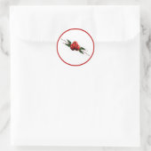 Sticker Rond Aquarelle Rouge (Sac)