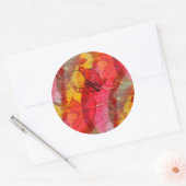 Sticker Rond Aquarelle rouge jaune (Enveloppe)
