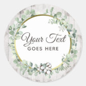 Sticker Rond Aquarelle rustique Sud Coton & Botanique (Devant)