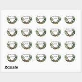 Sticker Rond Aquarelle Serpent Reptile d'anniversaire (Feuille)