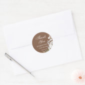 Sticker Rond Aquarelle simple Elegant Mariage Boho Merci (Enveloppe)