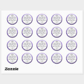 Sticker Rond Aquarelle Soap artisanal Typographie moderne Purpl (Feuille)