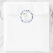 Sticker Rond Aquarelle Soie fête d'anniversaire d'oie (Sac)