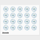 Sticker Rond Aquarelle sous la mer (Feuille)