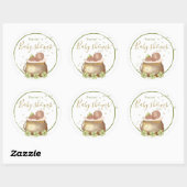 Sticker Rond aquarelle st patrick baby shower classique rond st (Feuille)
