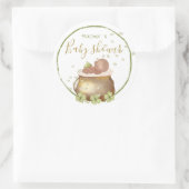 Sticker Rond aquarelle st patrick baby shower classique rond st (Sac)