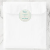 Sticker Rond Aquarelle Starfish Favoriser Sticker/Enveloppe Sce (Sac)