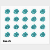 Sticker Rond Aquarelle succulente. Cactus bleu. Cactus. Botaniq (Feuille)