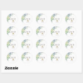 Sticker Rond Aquarelle Succulentes du désert (Feuille)