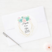 Sticker Rond Aquarelle tendance Succulente Joyeuse À Jamais Apr (Enveloppe)