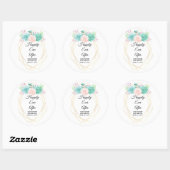 Sticker Rond Aquarelle tendance Succulente Joyeuse À Jamais Apr (Feuille)