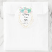 Sticker Rond Aquarelle tendance Succulente Joyeuse À Jamais Apr (Sac)