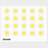 Sticker Rond Aquarelle tranche citron (Feuille)