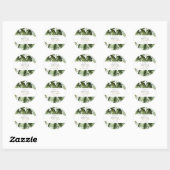 Sticker Rond Aquarelle Tropical Jungle Bridal Luncheon (Feuille)
