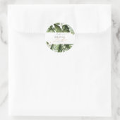 Sticker Rond Aquarelle Tropical Jungle Bridal Luncheon (Sac)