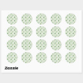 Sticker Rond Aquarelle tropicale Feuilles de bananes (Feuille)