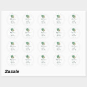 Sticker Rond Aquarelle tropicale Gold Leaf Wedder Favoriser (Feuille)