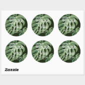 Sticker Rond Aquarelle tropicale Monstera Mariage merci (Feuille)