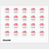 Sticker Rond Aquarelle Tropics Graduation (Feuille)