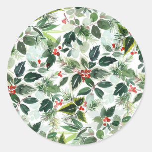 Sticker Rond Aquarelle Variée Fête d'airelle