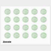 Sticker Rond Aquarelle verte rendant les esprits des vacances l (Feuille)