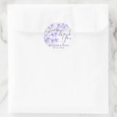 Sticker Rond Aquarelle violet Merci Lilac (Sac)