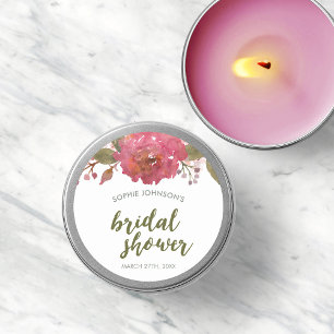 Sticker Rond Aquarelle violette Fête des mariées florale