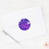 Sticker Rond Aquarelle vive violet gras Mariage botanique (Enveloppe)