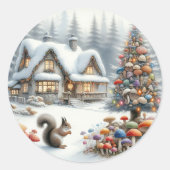 Sticker Rond Aquarelle Whimsical Enchanted (Devant)