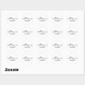 Sticker Rond Aquarelle Whisk and Flowers Baking (Feuille)