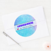 Sticker Rond Aquarelles douces Abstraites faites main (Enveloppe)