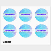 Sticker Rond Aquarelles douces Abstraites faites main (Feuille)