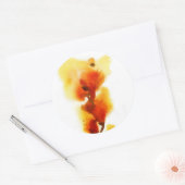 Sticker Rond aquarelles florales Abstraites 2 (Enveloppe)