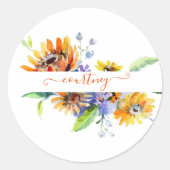 Sticker Rond Aquarelles personnalisées (Devant)