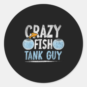Sticker Rond Aquariophile Homme Propriétaire de réservoir de po