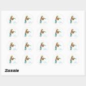 Sticker Rond Aquarius (Feuille)