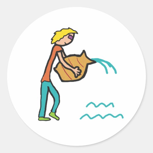 Sticker Rond Aquarius (Devant)