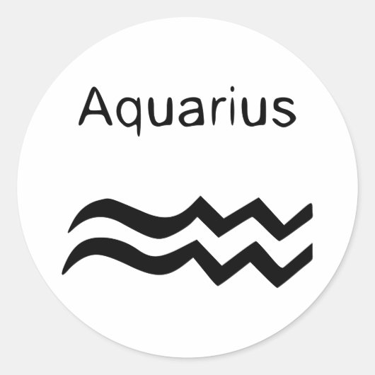 Sticker Rond Aquarius (Devant)