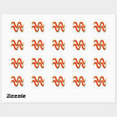 Sticker Rond Aquarius #1 (Feuille)