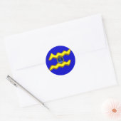 STICKER ROND AQUARIUS /GOLD ZODIAC BIJOU D'ANNIVERSAIRE (Enveloppe)