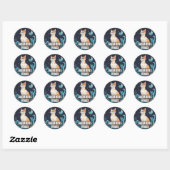 Sticker Rond Aquarius Zodiac Decal pour les amateurs d'astrolog (Feuille)