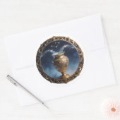 Sticker Rond Aquarius Zodiac Water Bearer (Enveloppe)